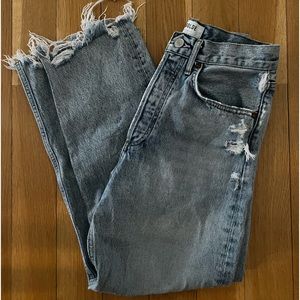 AGOLDE 90’s Crop Jeans; in color Nerve